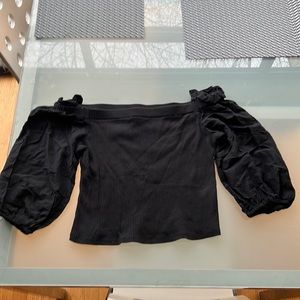 Who What Wear off the shoulder crop top